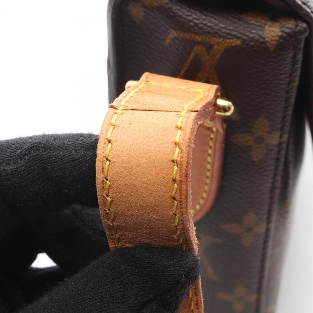 LOUIS VUITTON Authentic Brown Monogram Leather Shoulder Bag - Picture 9 of 10